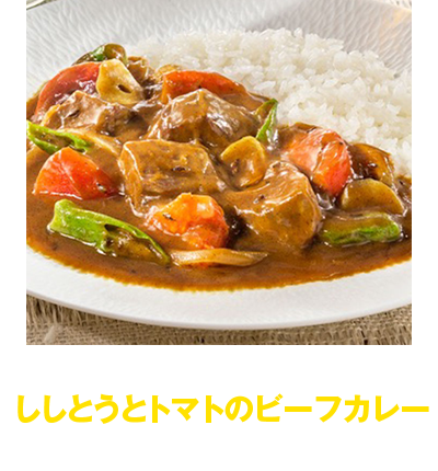 “クミン香るししとうとトマトのビーフカレー”